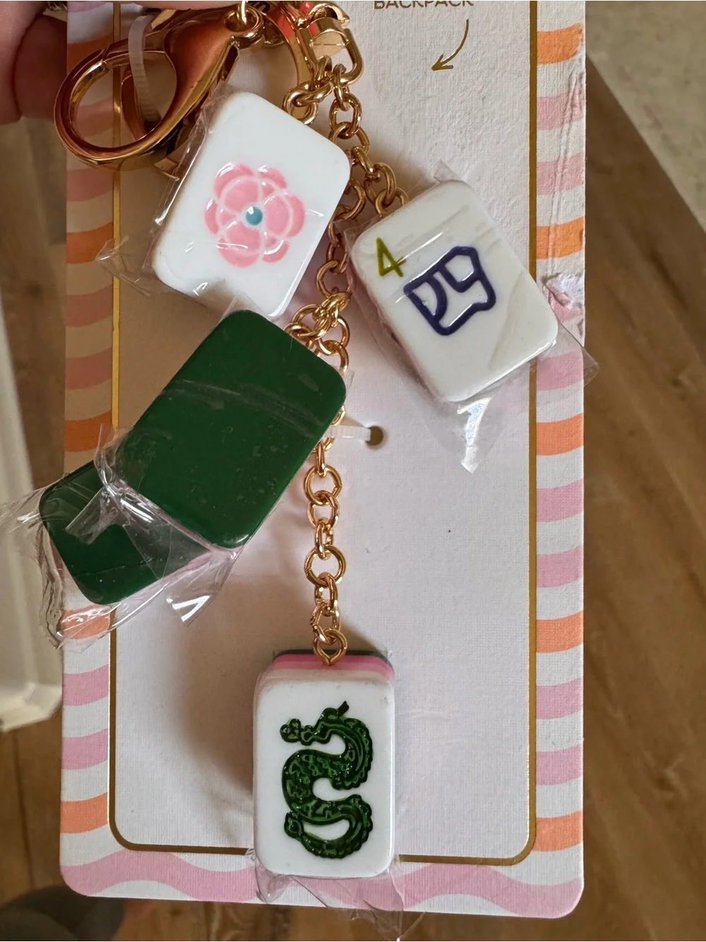 Cute Mahjong Tile bag Charm